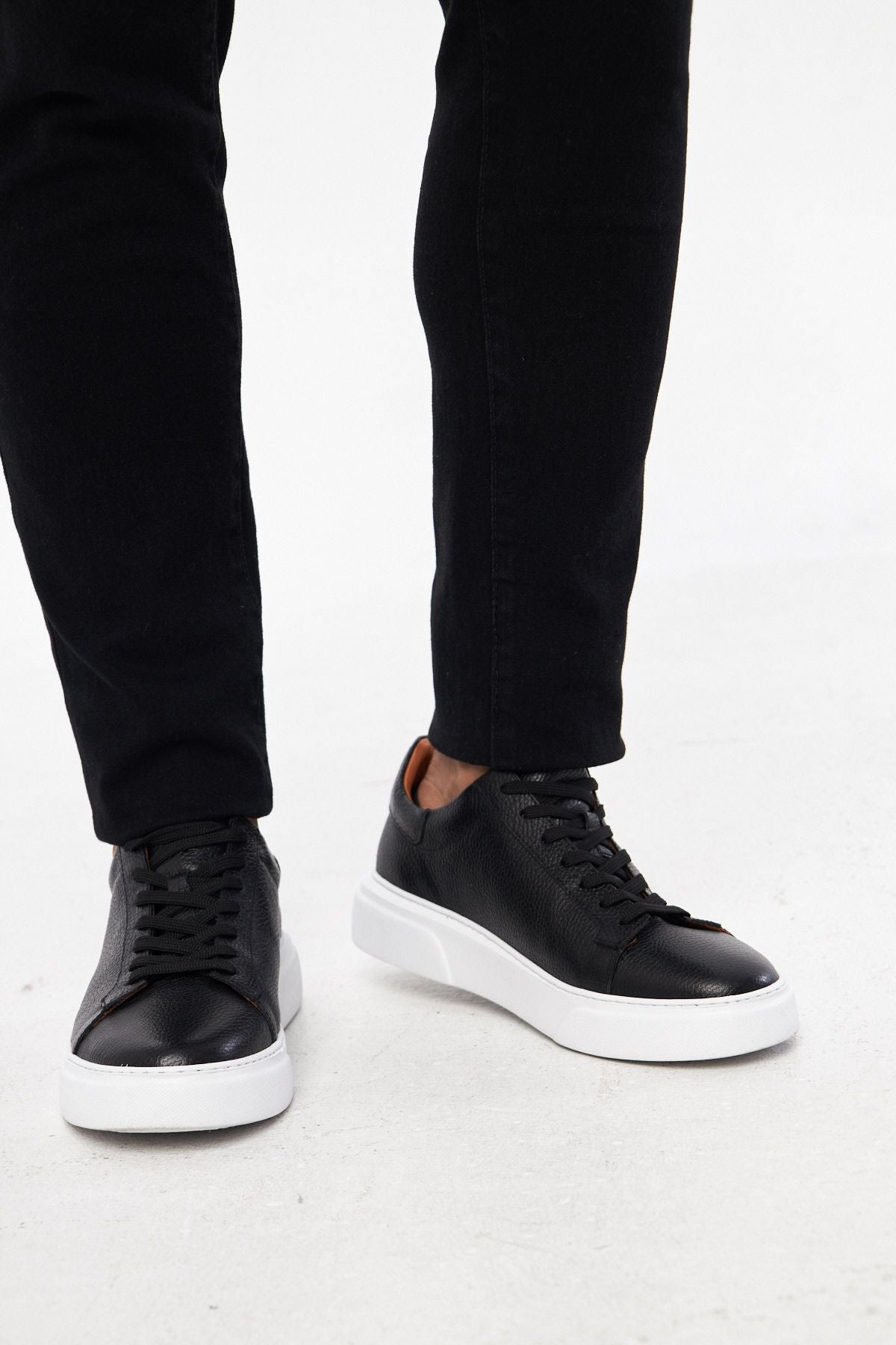 Deri Erkek Sneakers Ayakkabı 500960 Siyah