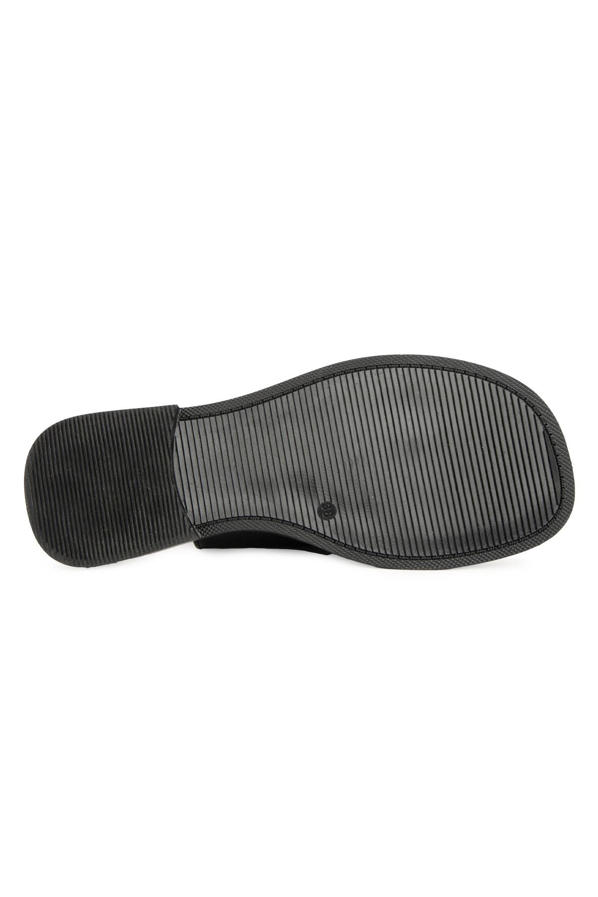 Deri Kadın Sandalet DG6079 Siyah