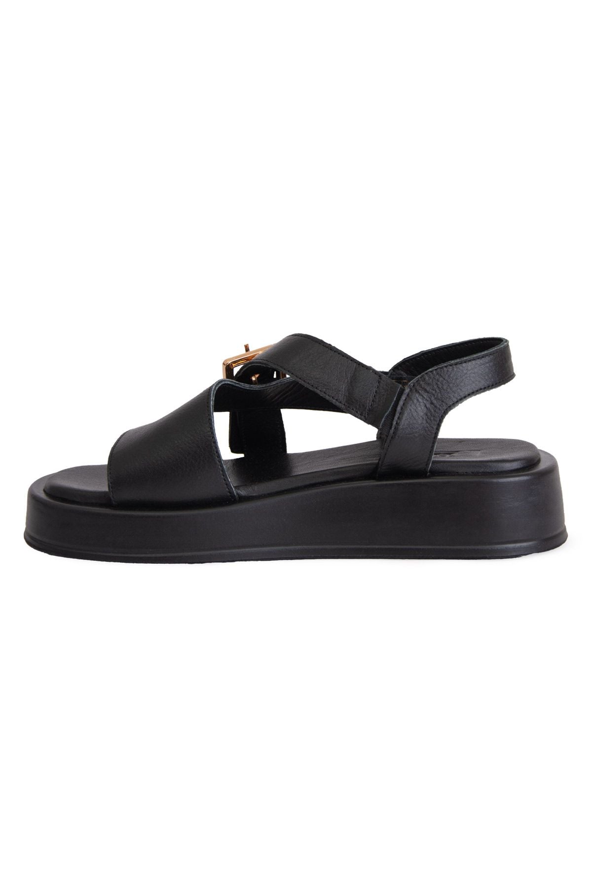 Deri Kadın Sandalet DG6093 Siyah