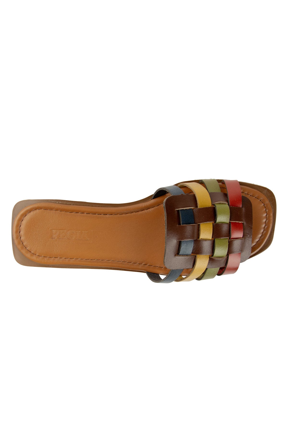 Deri Örgülü Kadın Terlik DG6088 Multicolour