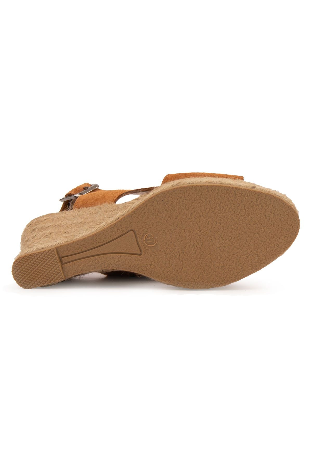 Dolgu Topuk Espadril Sandalet DG6040 Taba