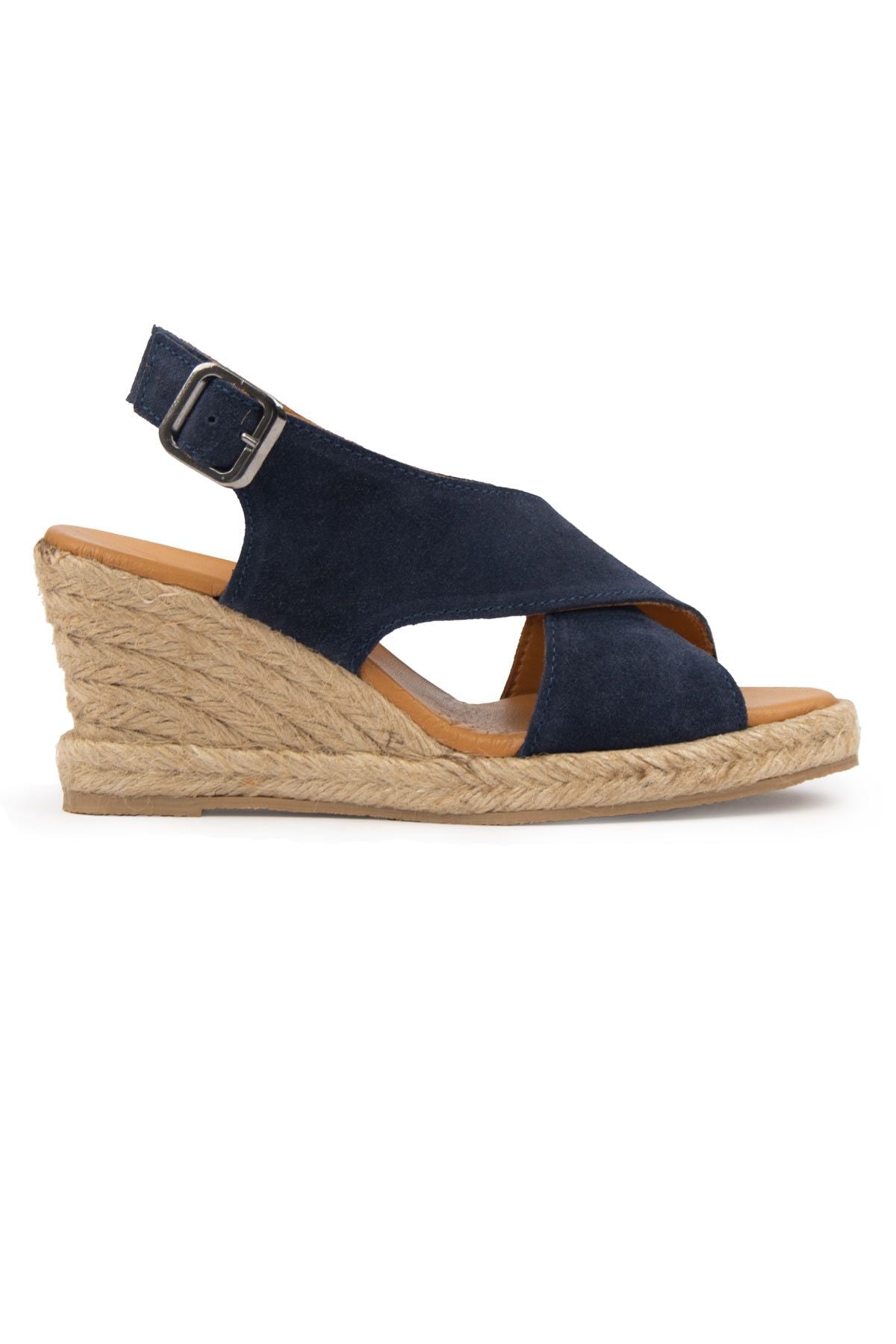 Dolgu Topuk Espadril Sandalet DG6040 Lacivert
