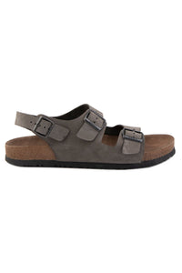 Men's Leather Strap Sandal 215024 Gray