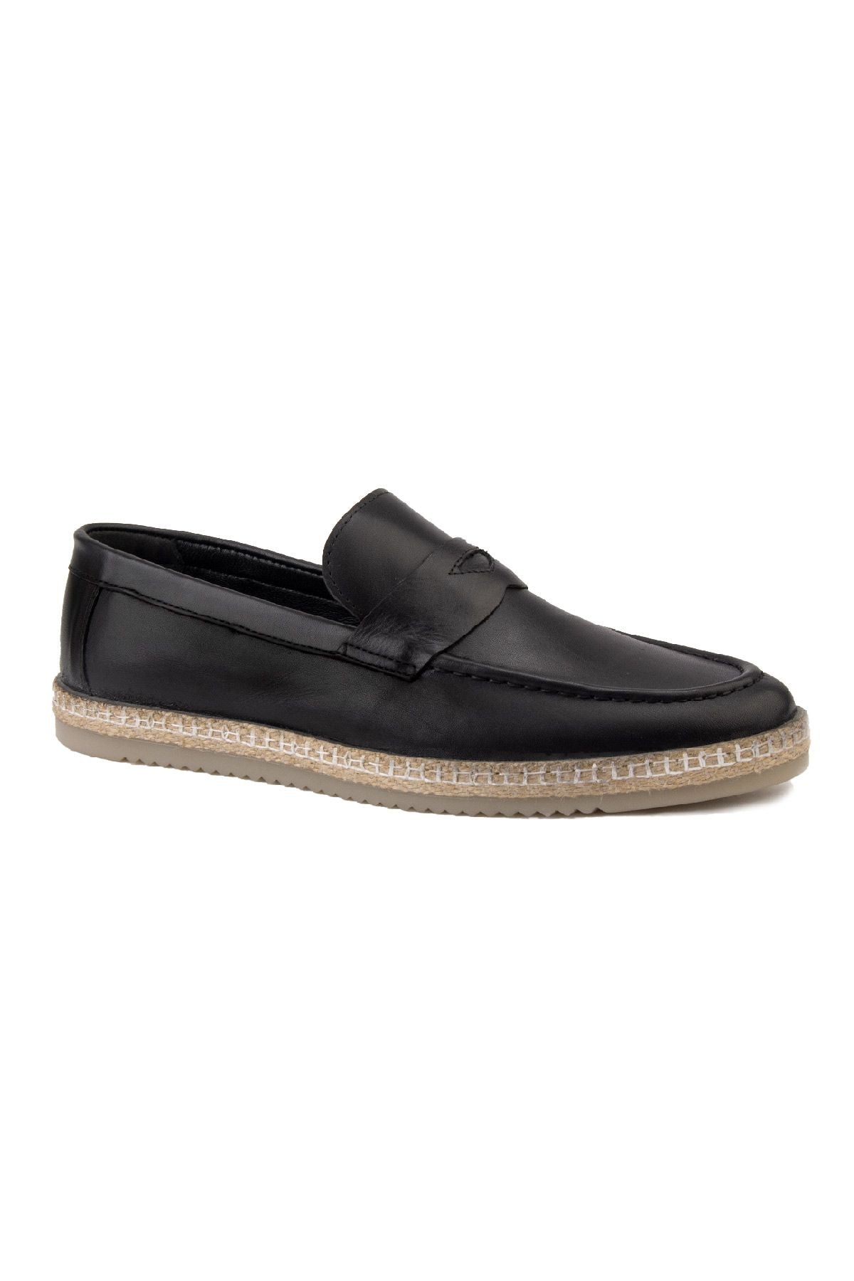 Erkek Deri Espadril Ayakkabı DG5004 Siyah