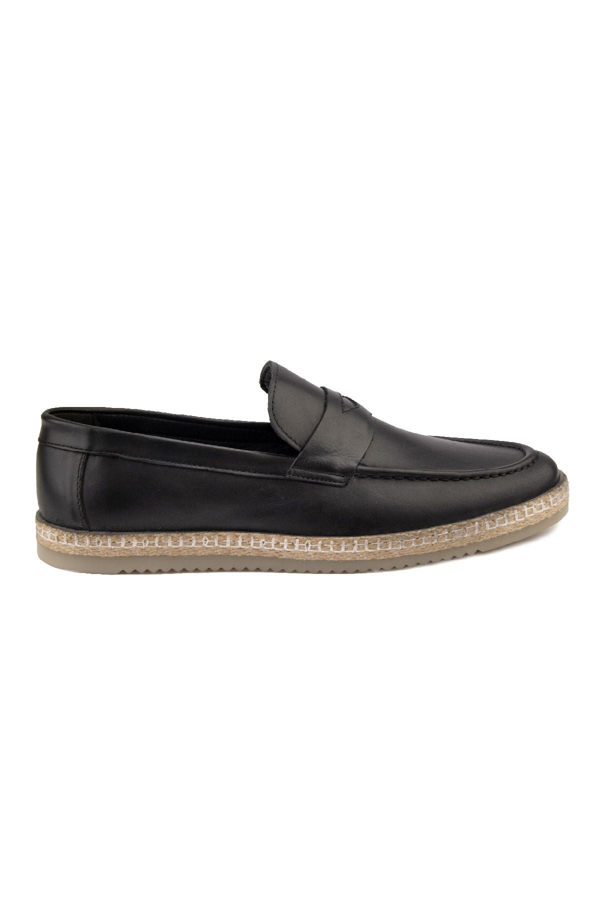 Erkek Deri Espadril Ayakkabı DG5004 Siyah