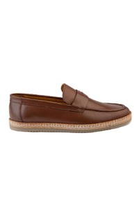 Men's Leather Espadrille Shoes DG5004 Tobacco