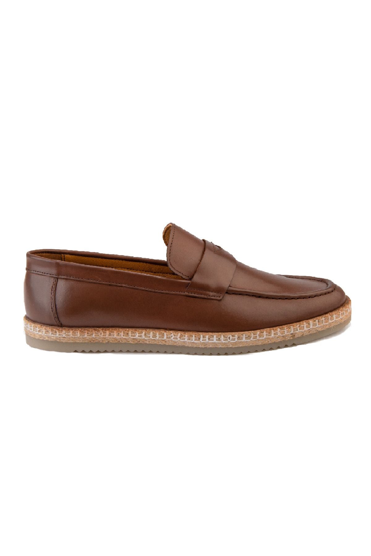 Erkek Deri Espadril Ayakkabı DG5004 Taba