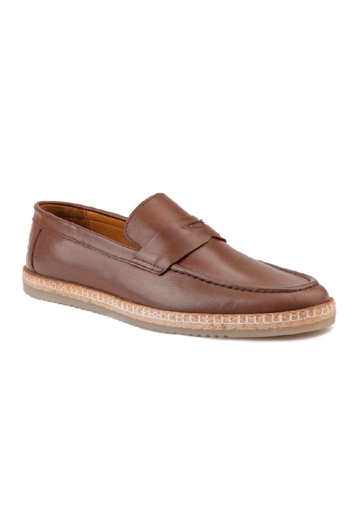 Erkek Deri Espadril Ayakkabı DG5004 Taba
