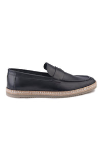 Men's Leather Espadrille Shoes DG5004 Navy