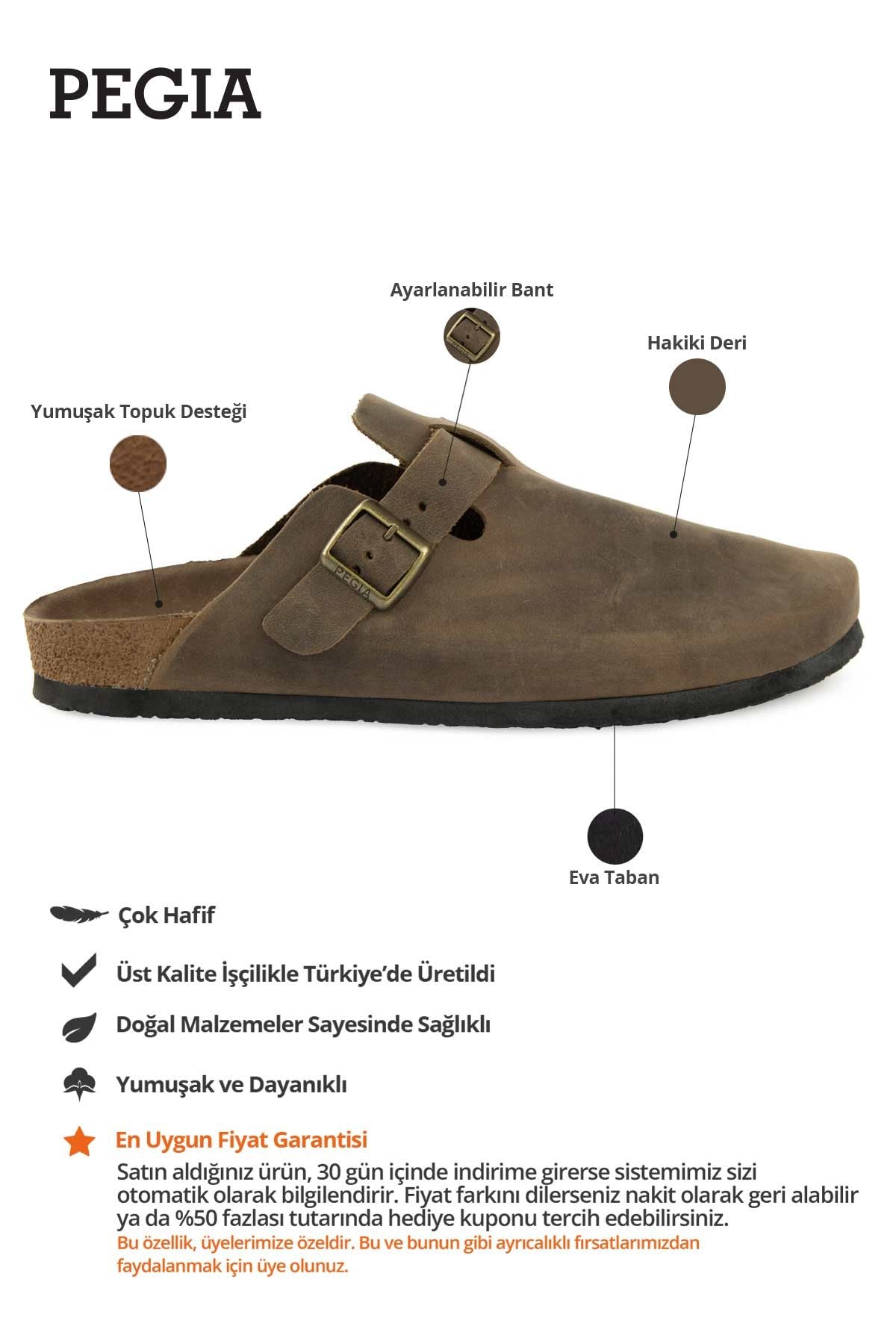 Erkek Deri Sabo Terlik 215031 Sahra