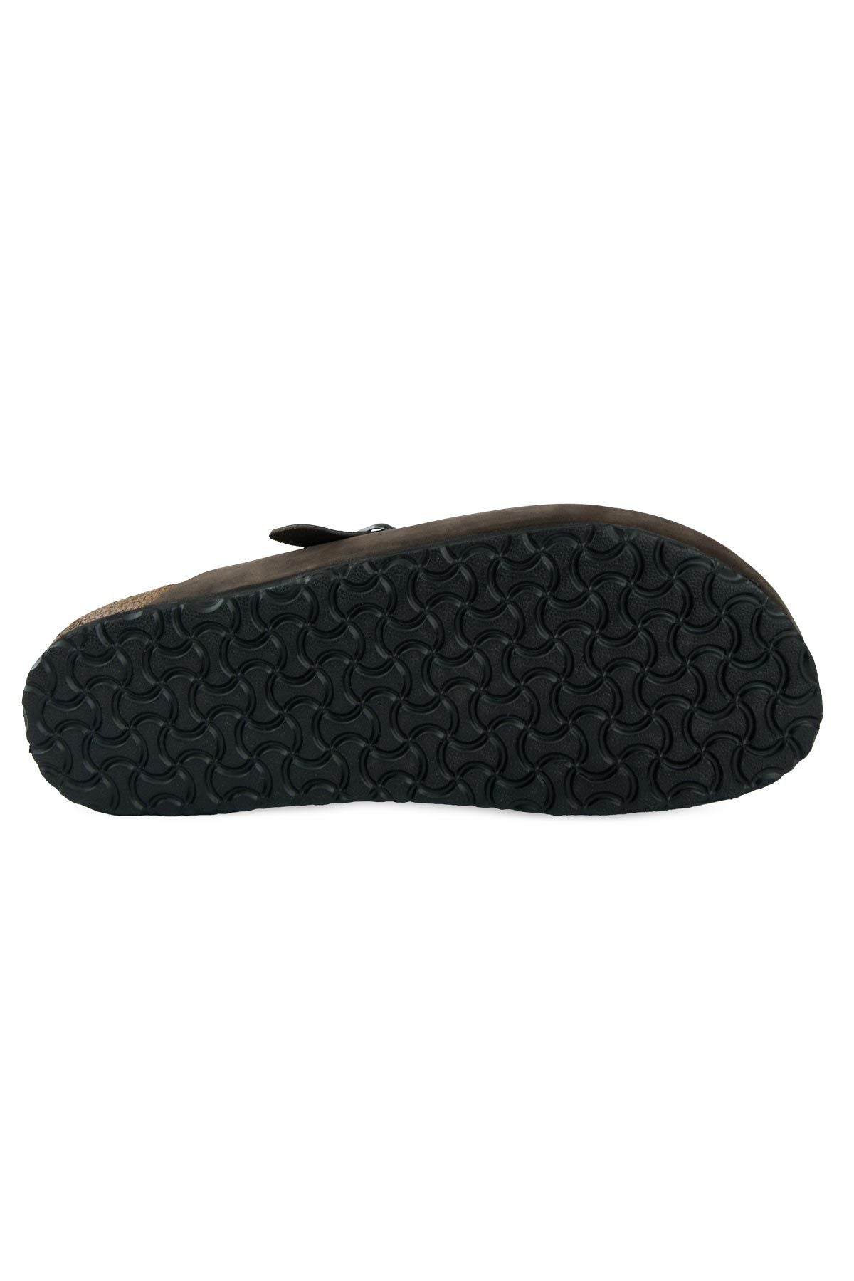 Erkek Deri Sabo Terlik 215031 Kahve