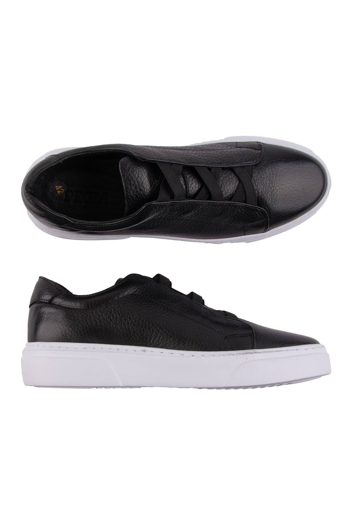 Erkek Deri Sneaker DG5011 Siyah