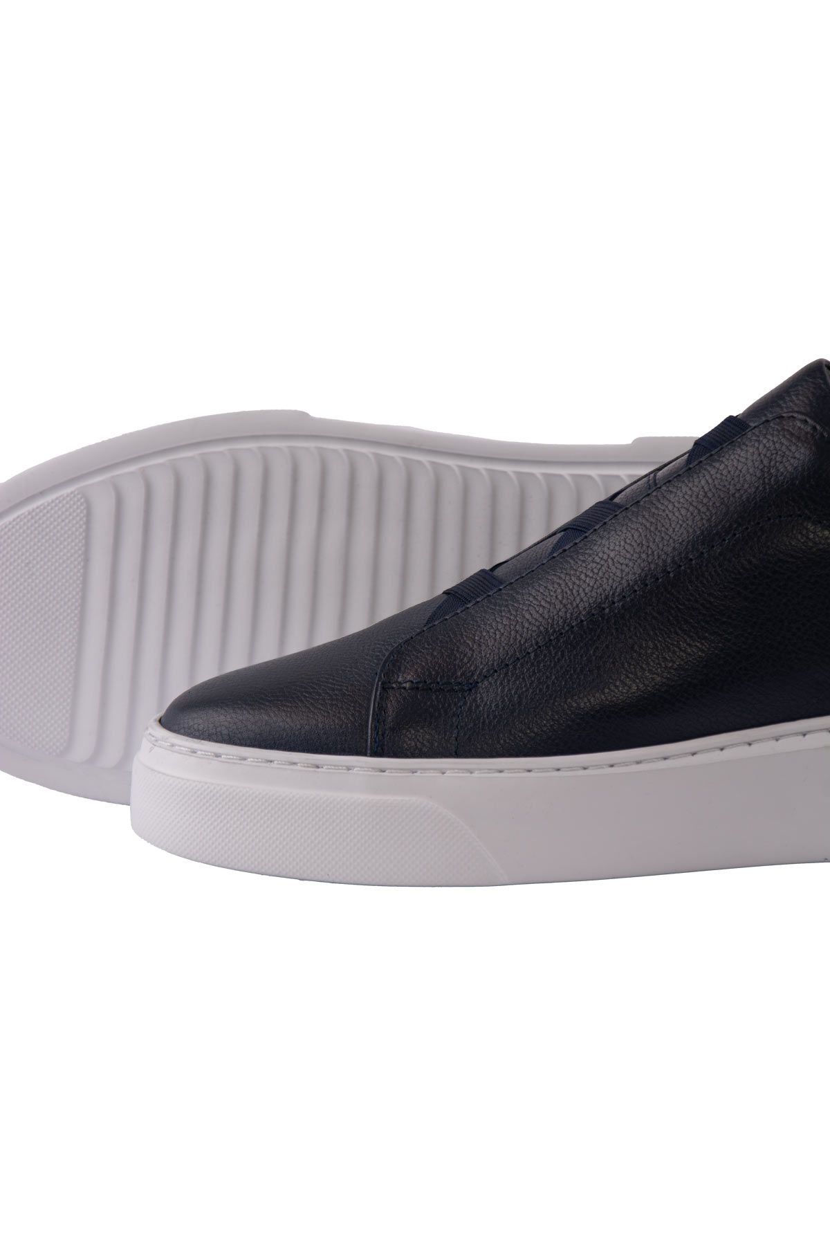 Erkek Deri Sneaker DG5011 Lacivert