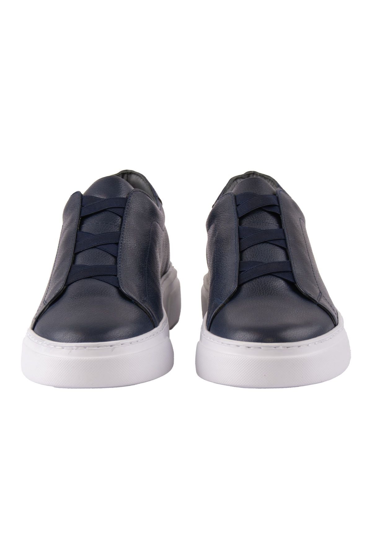 Erkek Deri Sneaker DG5011 Lacivert