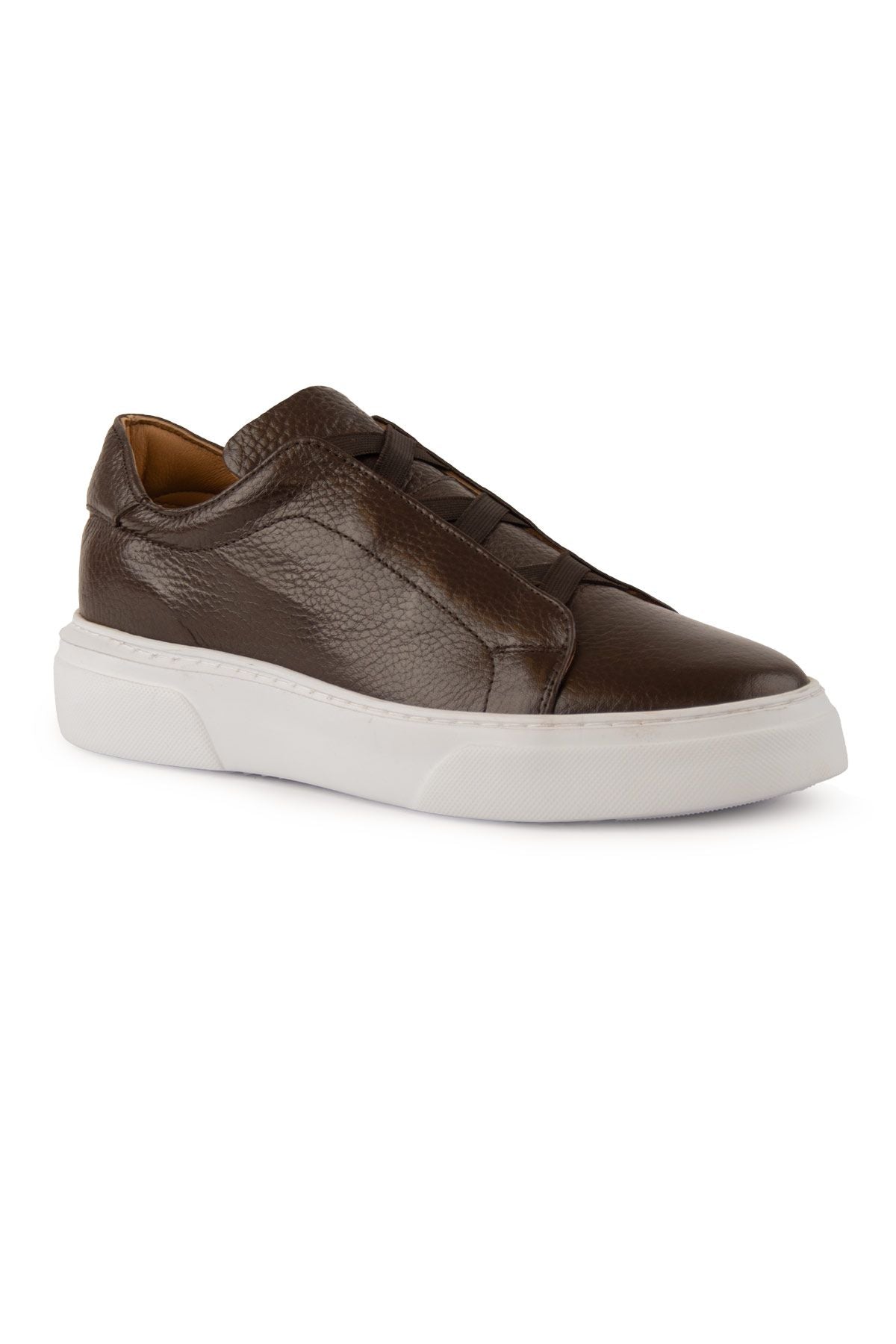 Erkek Deri Sneaker DG5011 Kahve