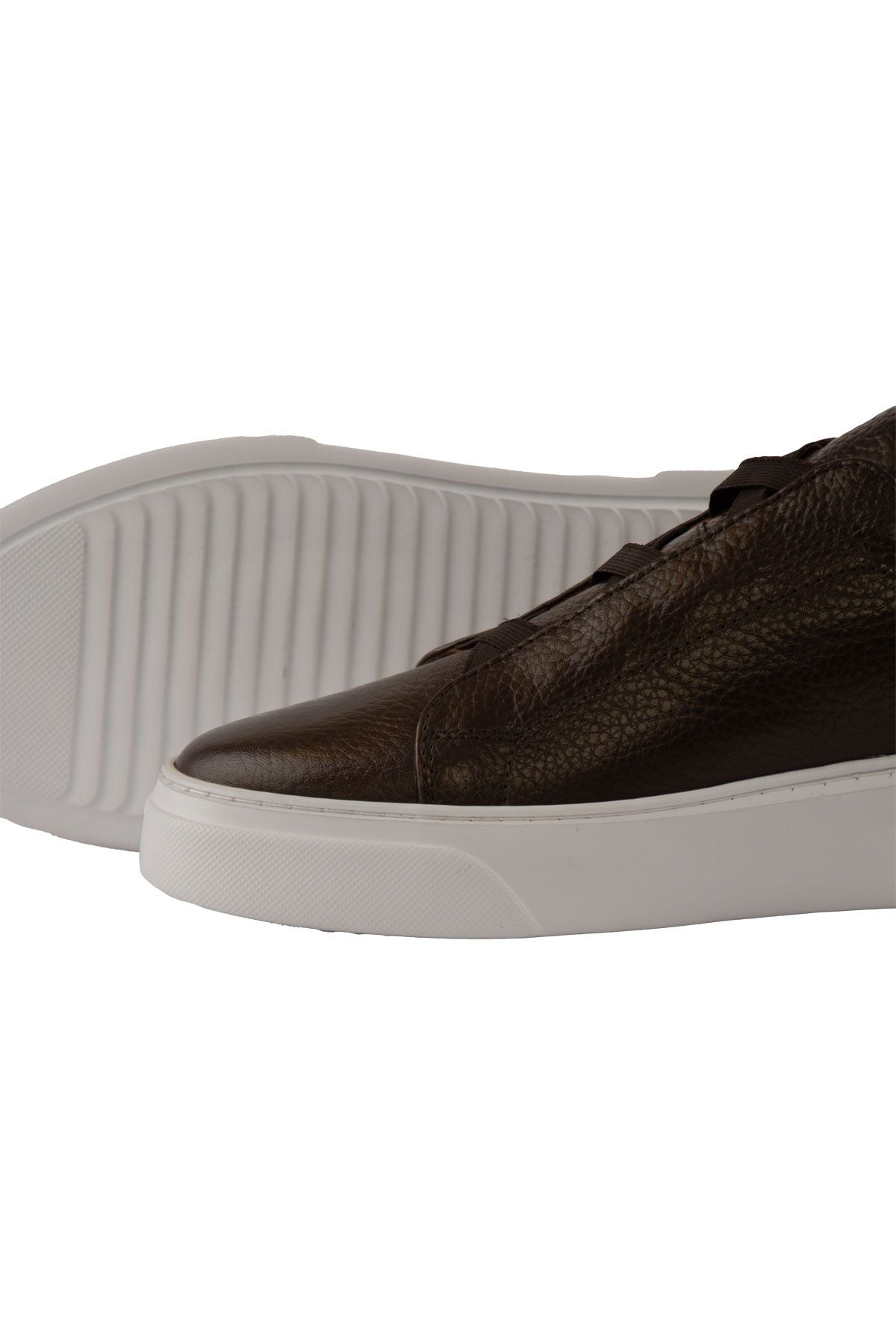 Erkek Deri Sneaker DG5011 Kahve
