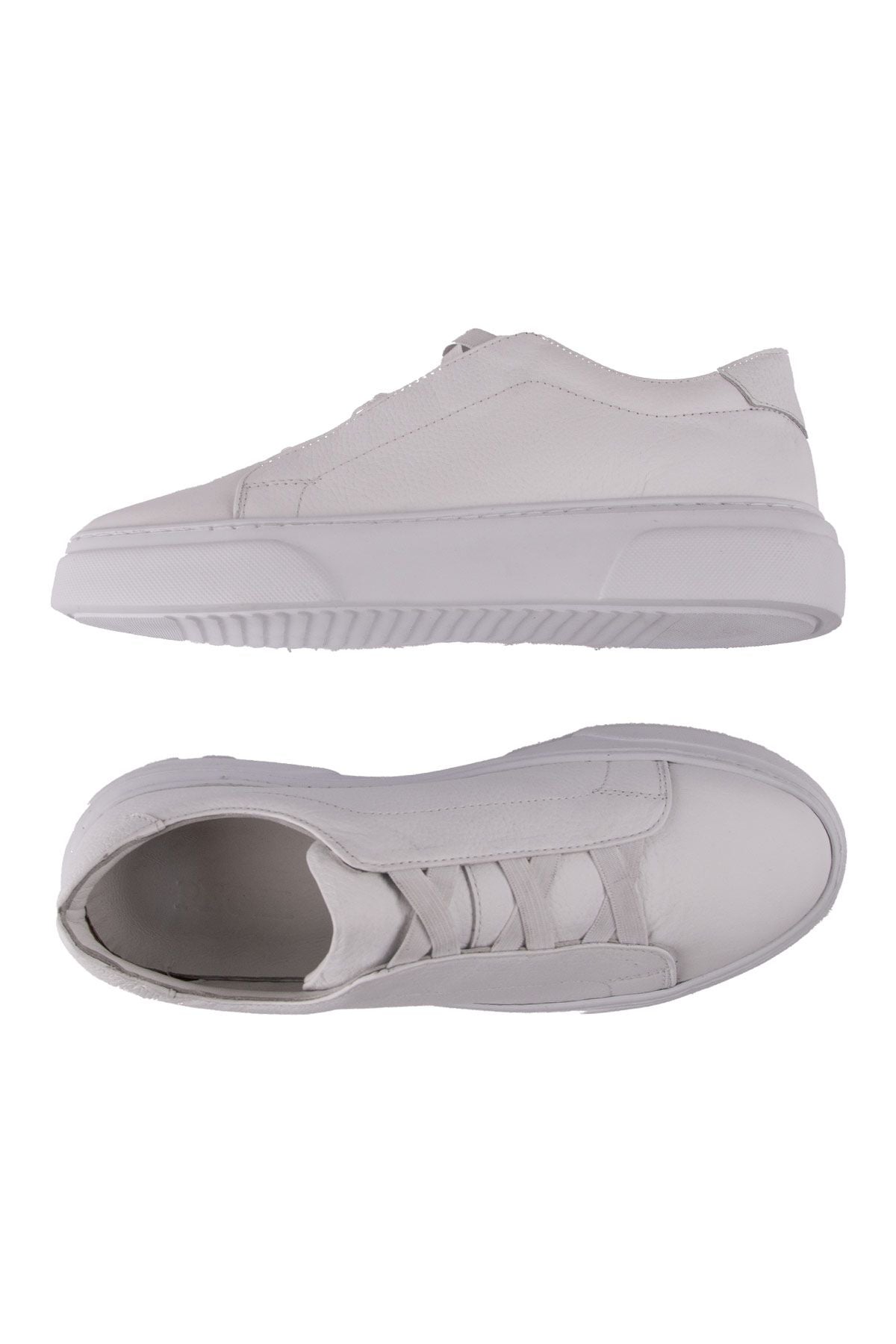 Erkek Deri Sneaker DG5011 Beyaz