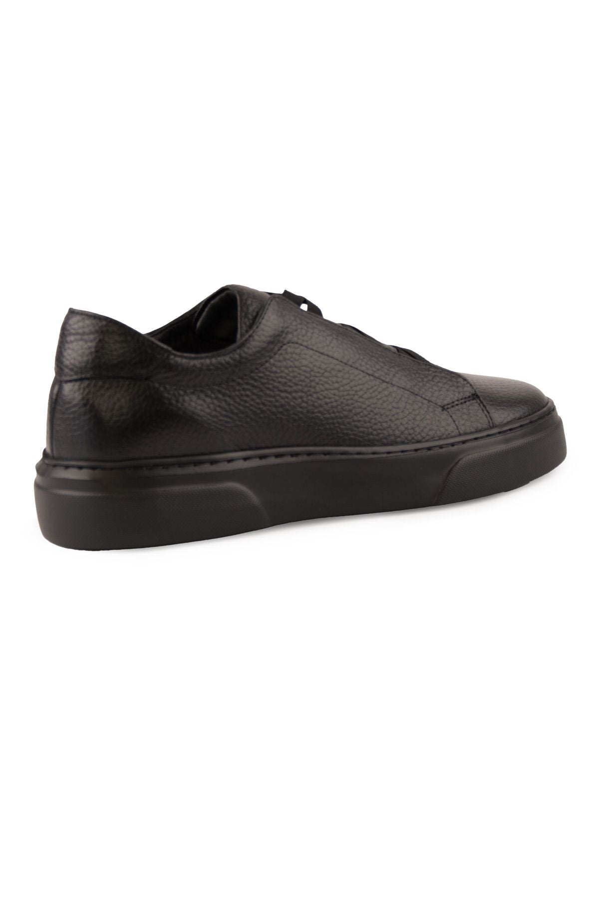 Erkek Deri Sneaker DG5011 Komple Siyah