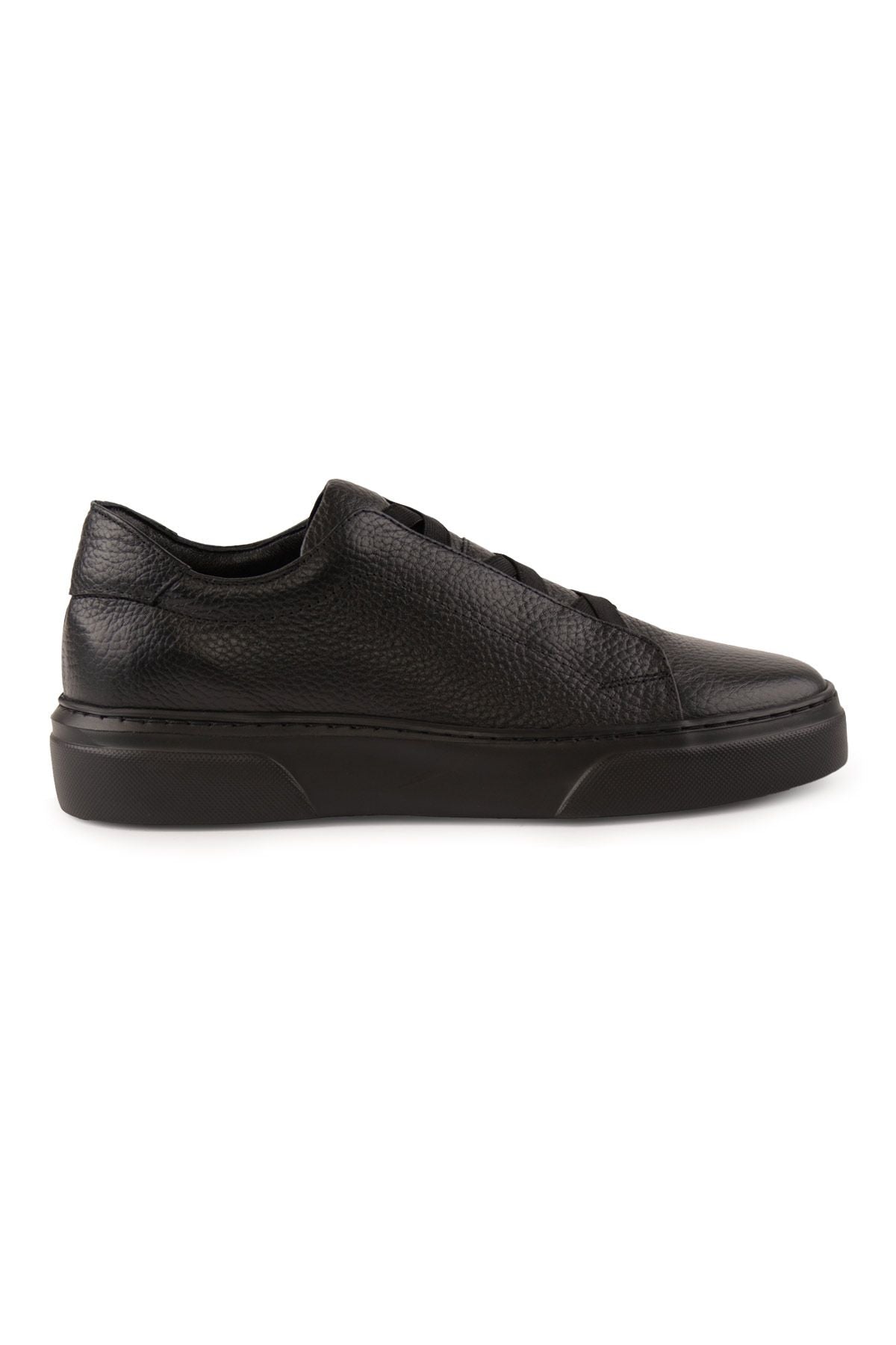 Erkek Deri Sneaker DG5011 Komple Siyah