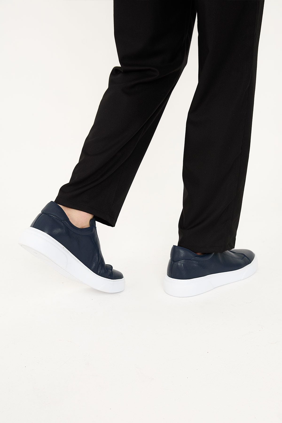 Erkek Deri Sneaker DG5011 Lacivert