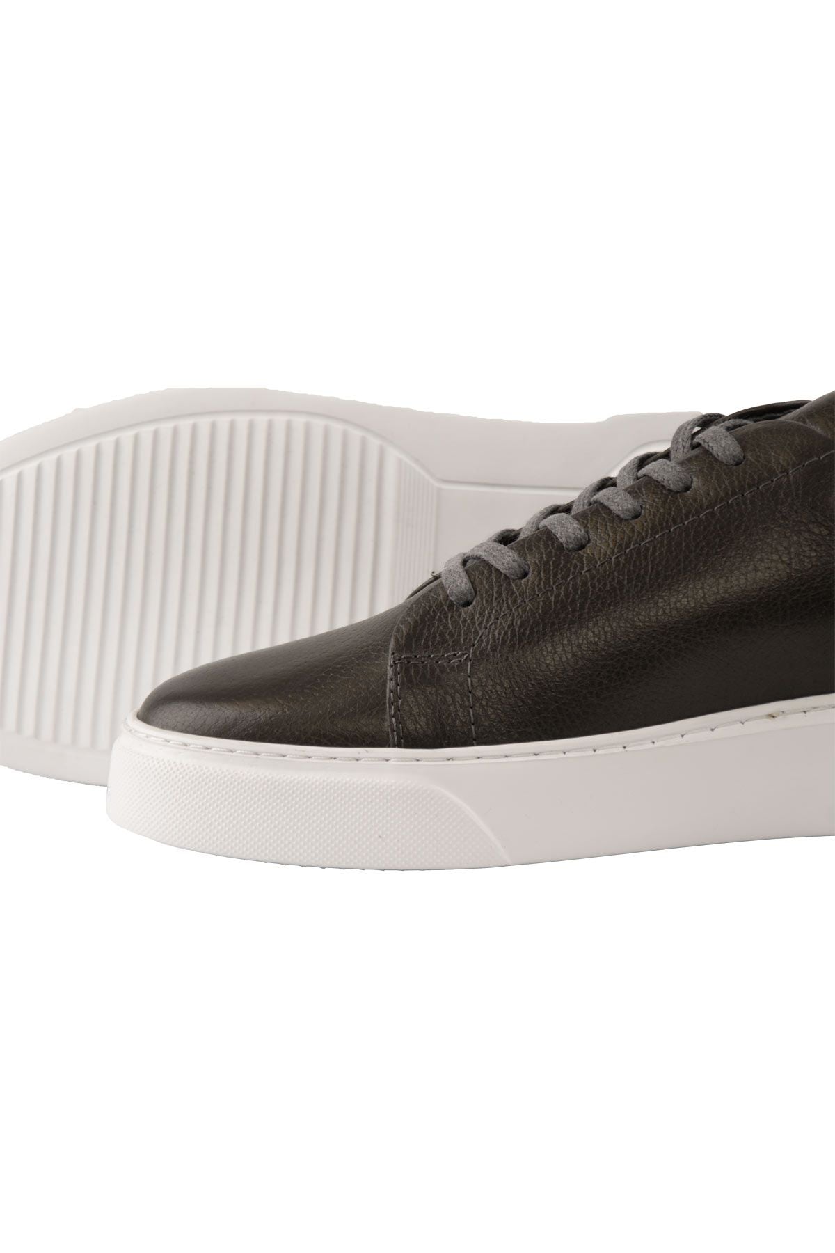 Erkek Deri Sneaker DG5012 Gri