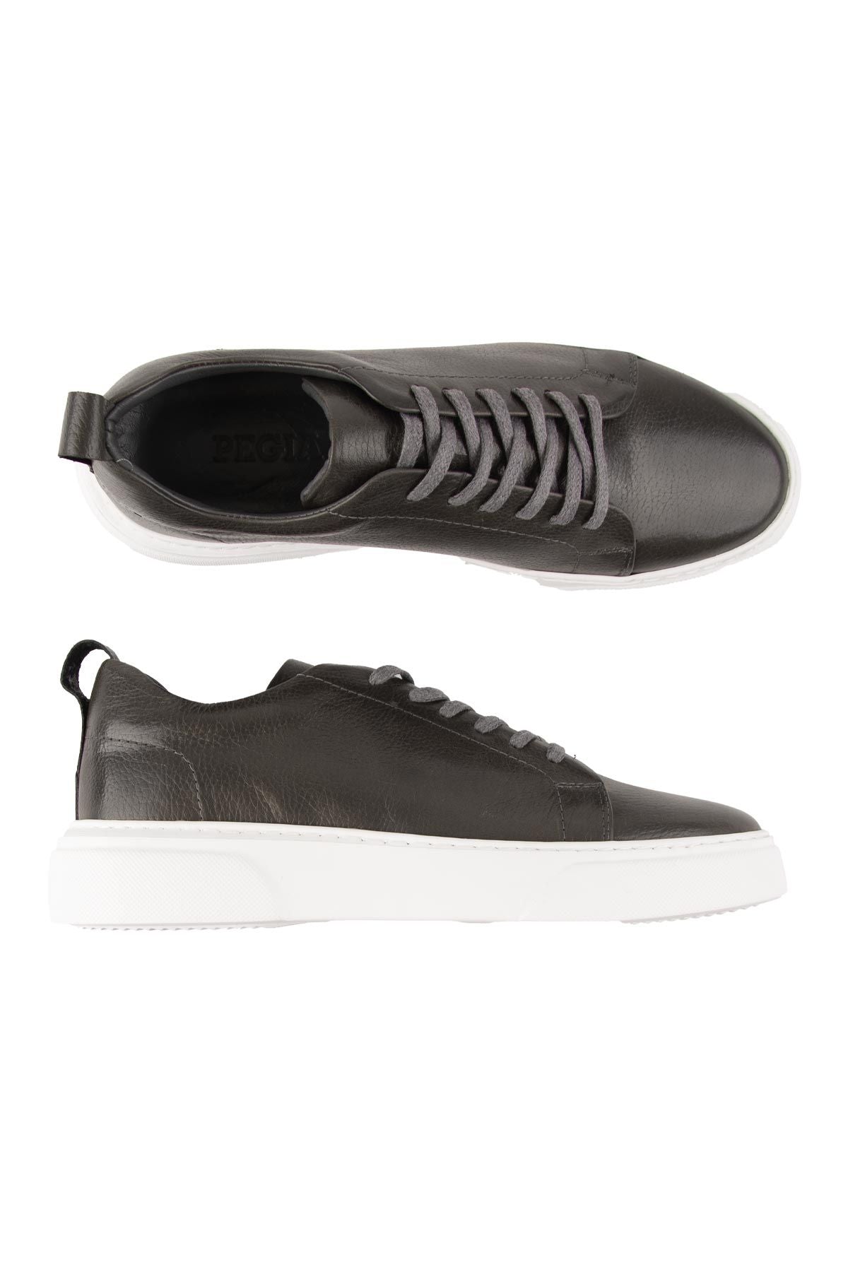 Erkek Deri Sneaker DG5012 Gri