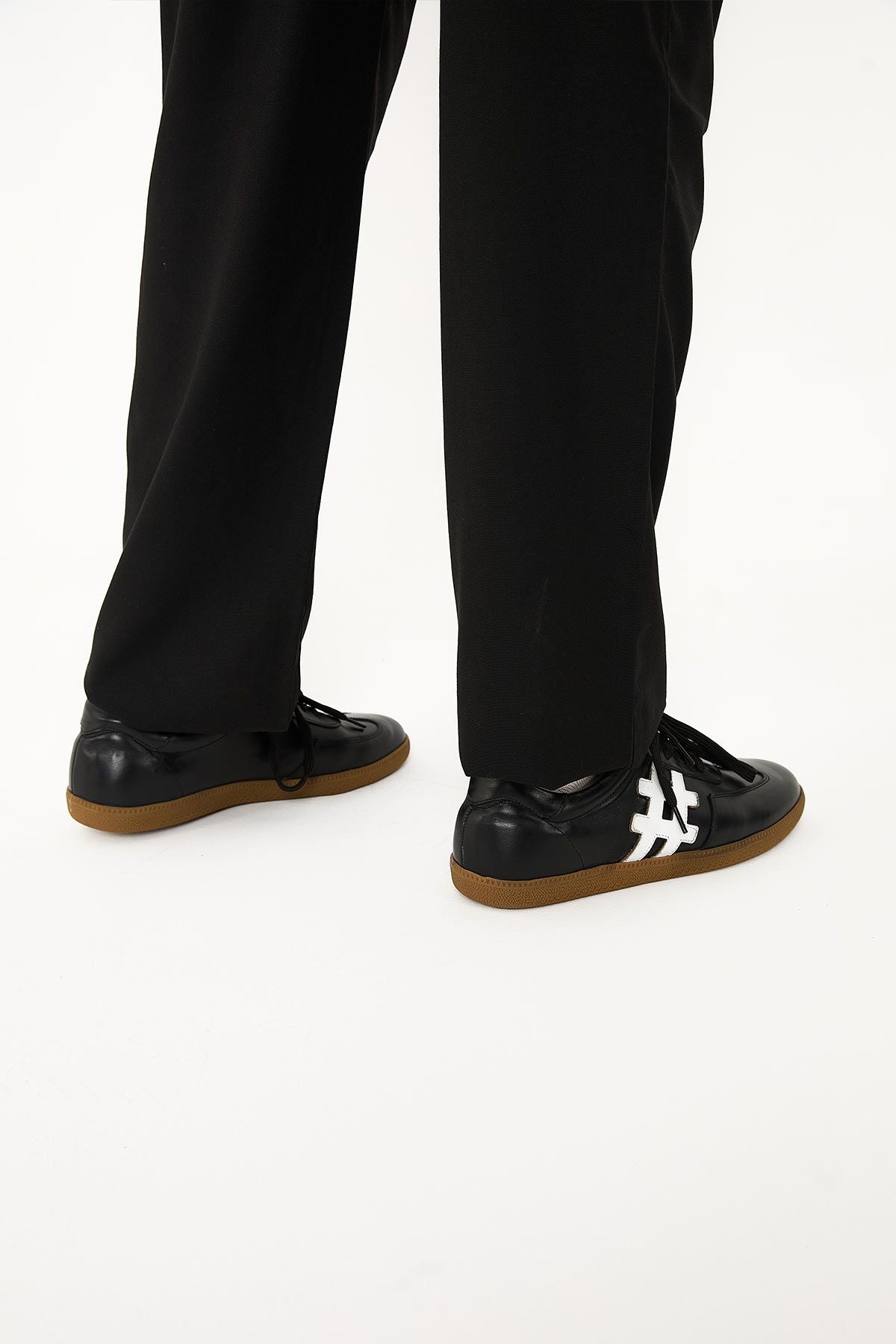 Erkek Deri Sneakers DG5003 Siyah
