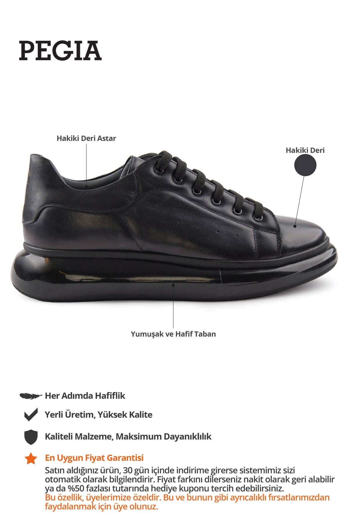 Erkek Deri Sneakers DG5008 Lacivert