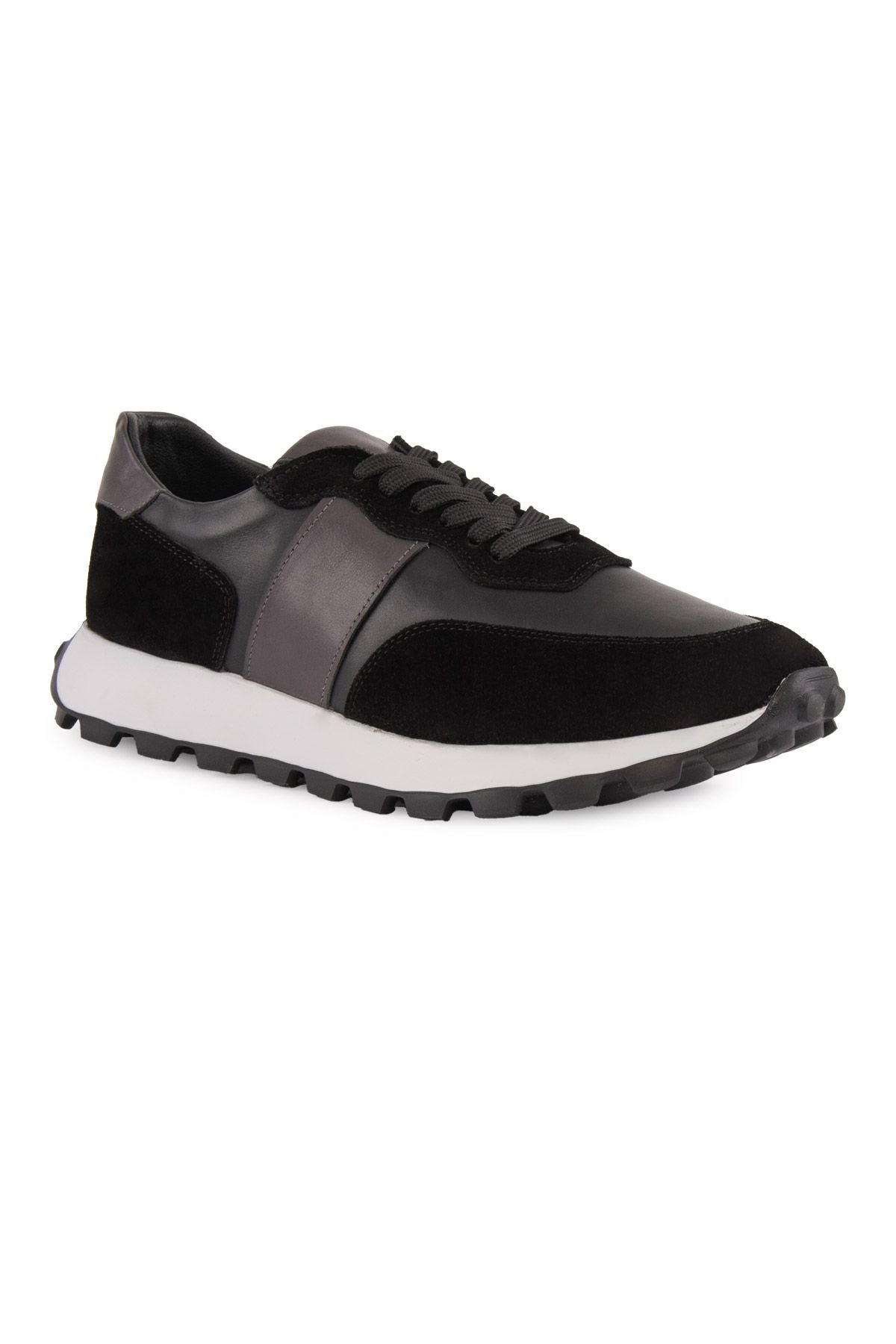 Erkek Deri Sneakers DG5023 Siyah