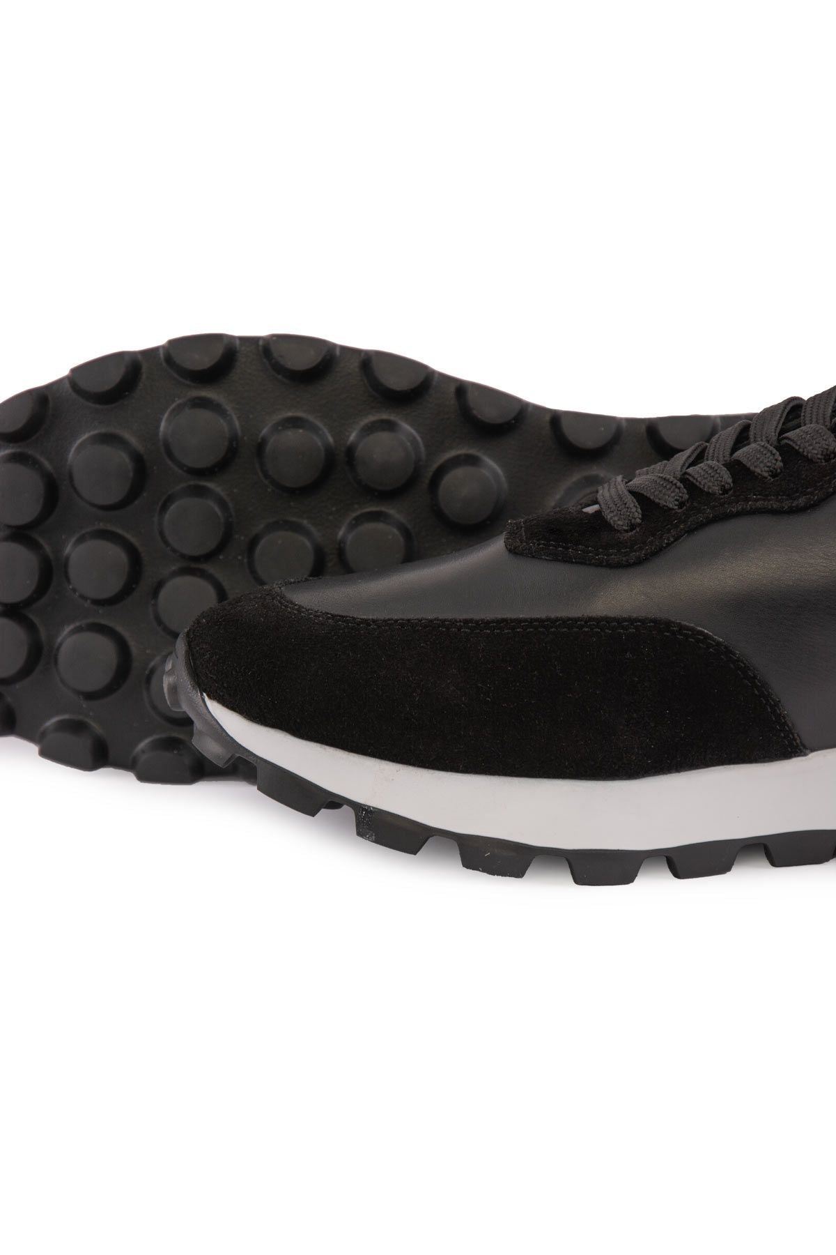 Erkek Deri Sneakers DG5023 Siyah