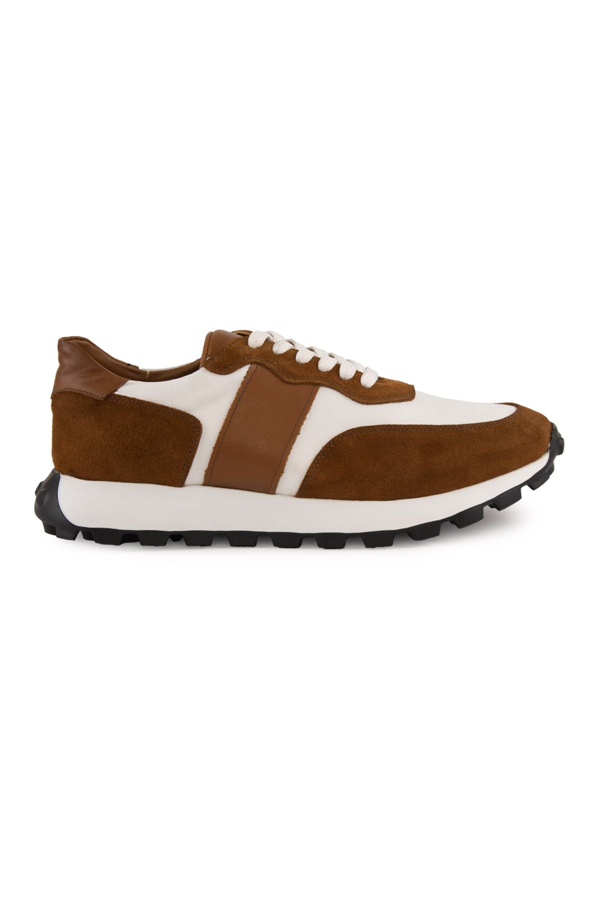 Erkek Deri Sneakers DG5023 Taba