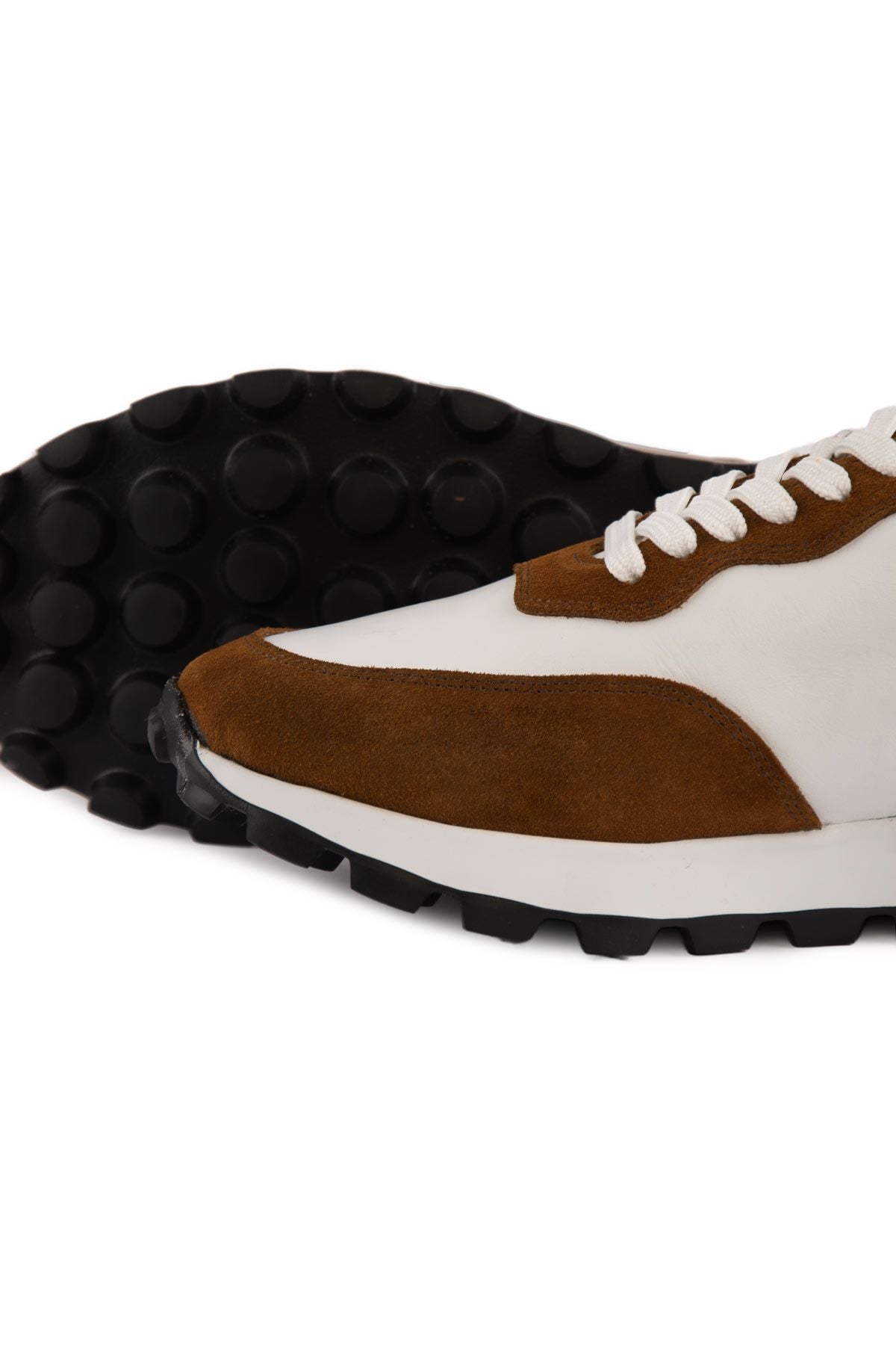Erkek Deri Sneakers DG5023 Taba