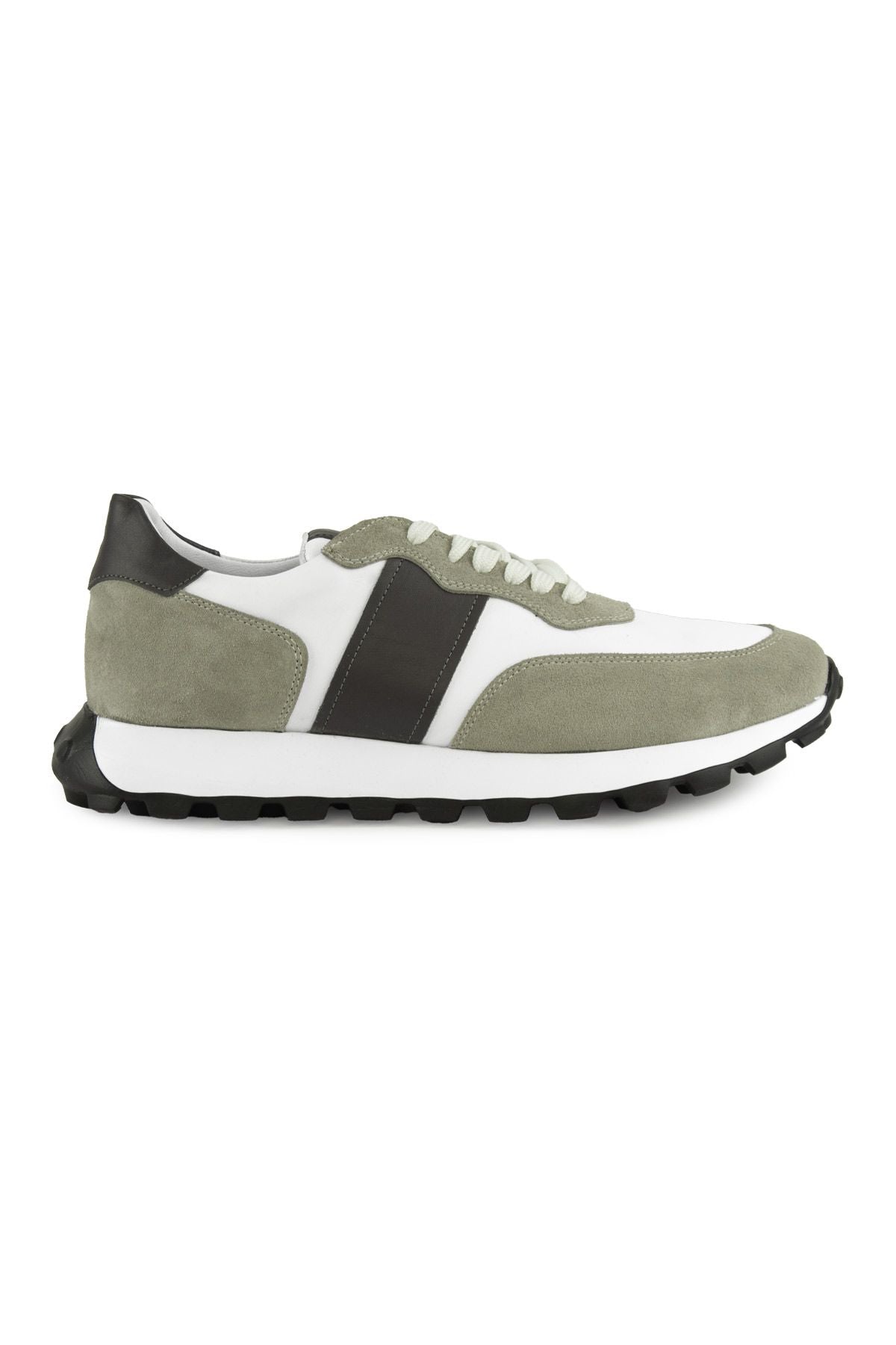 Erkek Deri Sneakers DG5023 Gri