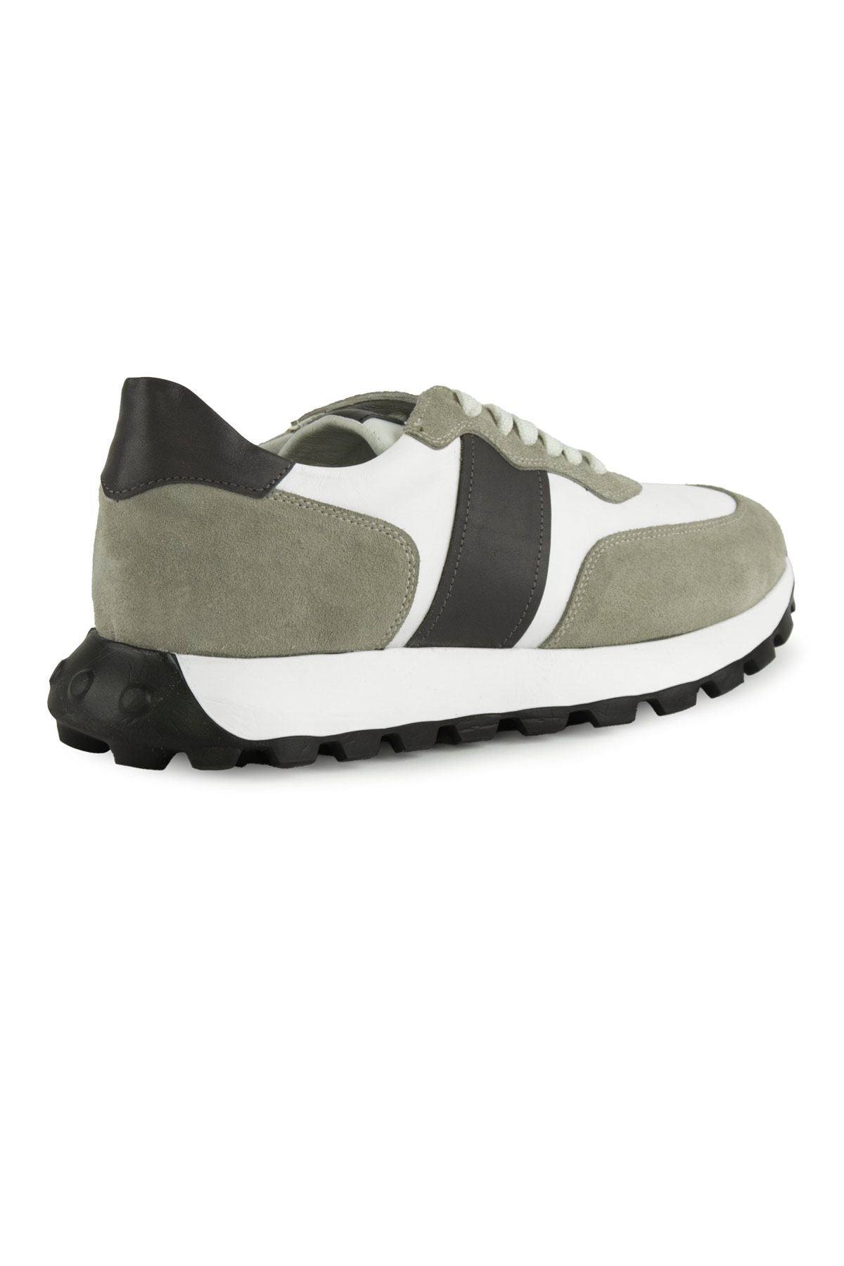 Erkek Deri Sneakers DG5023 Gri