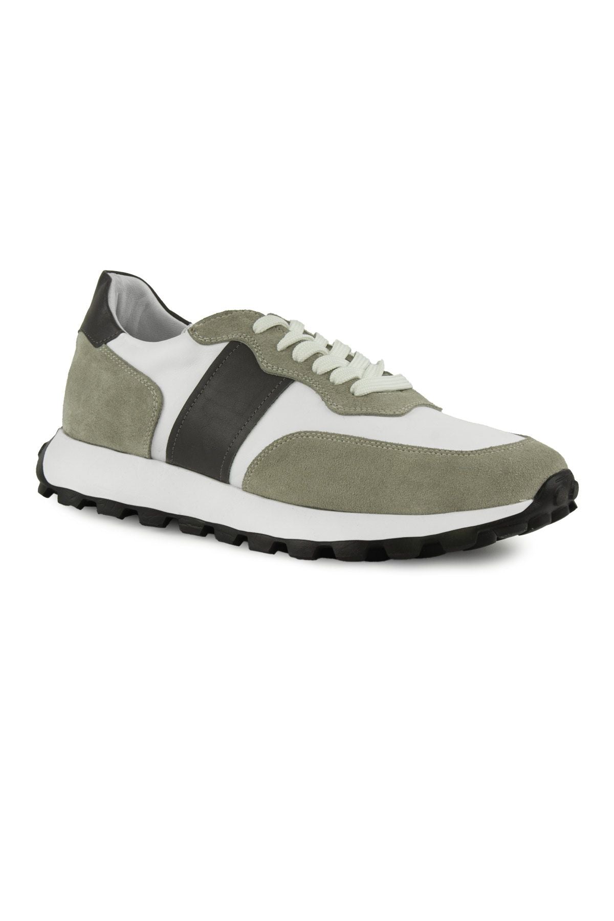 Erkek Deri Sneakers DG5023 Gri