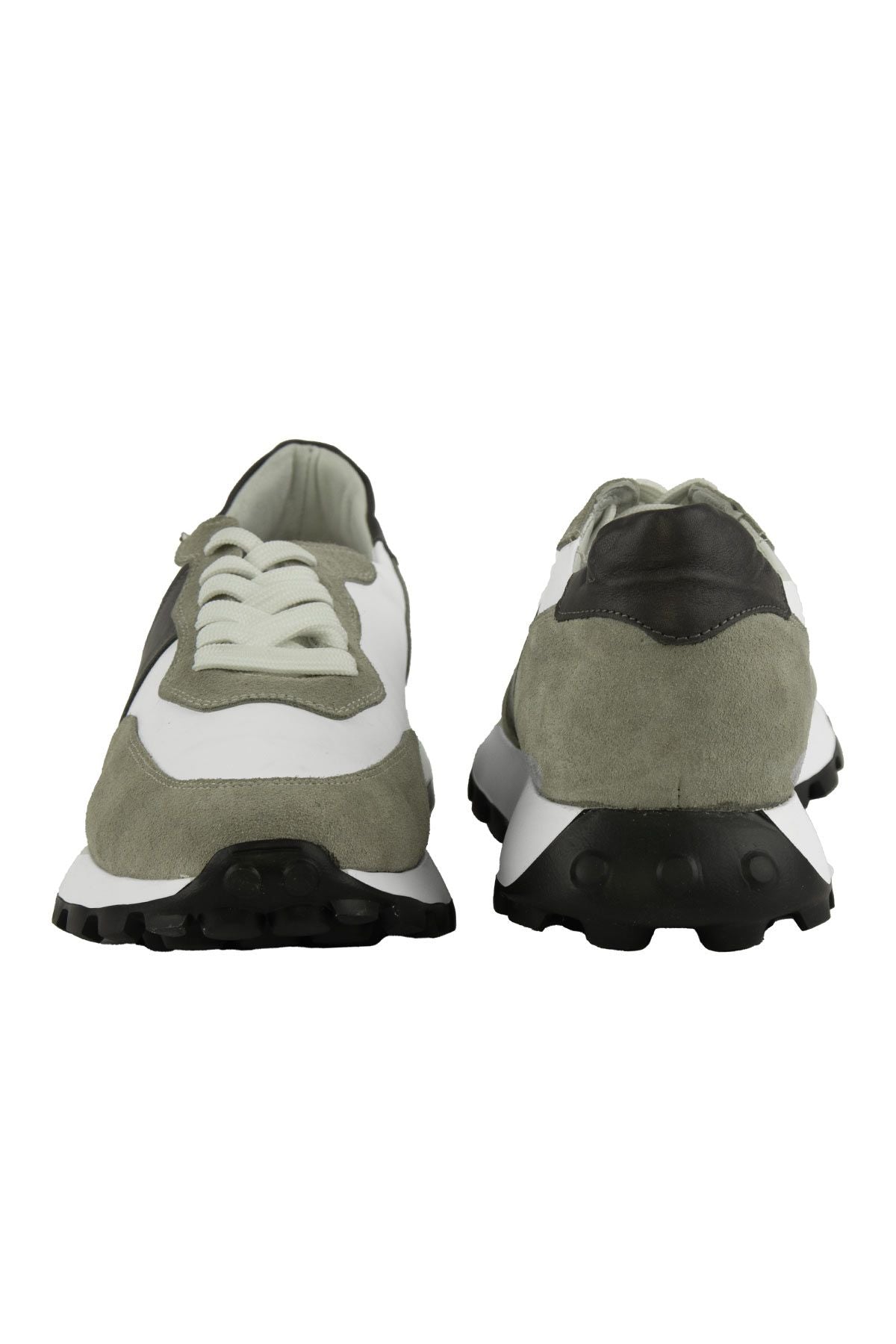 Erkek Deri Sneakers DG5023 Gri