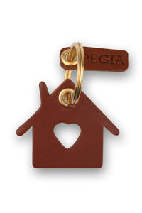 Home Leather Keychain 25AN07 Tobacco
