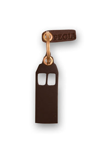 House Leather Keychain 25AN36 Brown
