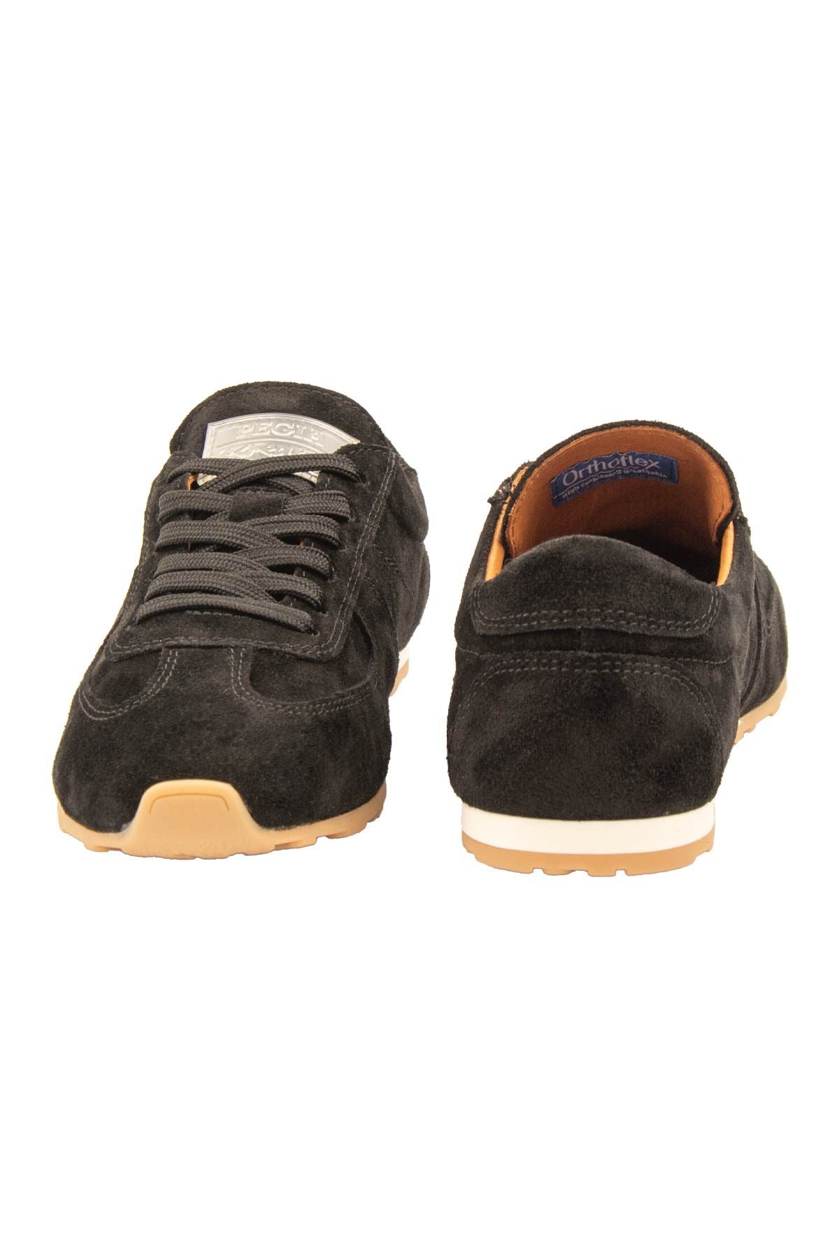 Flex Hakiki Süet Sneaker 600100 Siyah