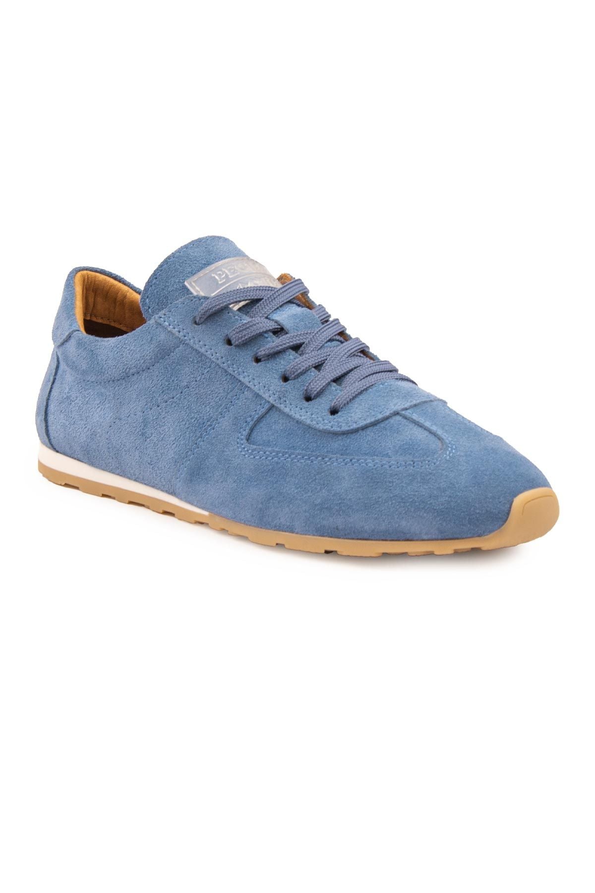Flex Hakiki Süet Sneaker 600100 Mavi