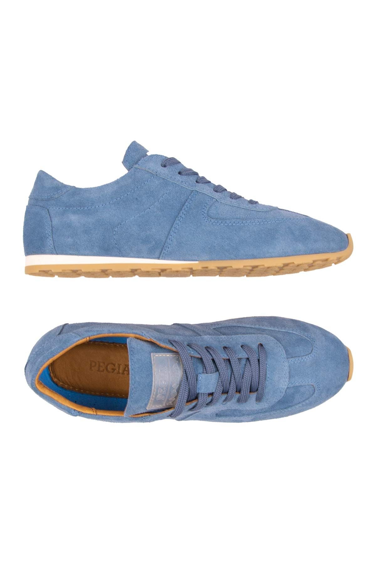Flex Hakiki Süet Sneaker 600100 Mavi