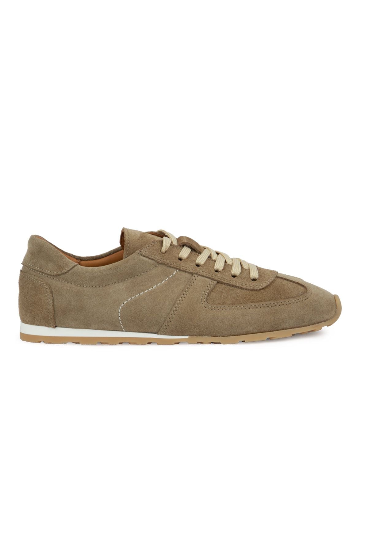 Flex Hakiki Süet Sneaker 600100 Koyu Bej