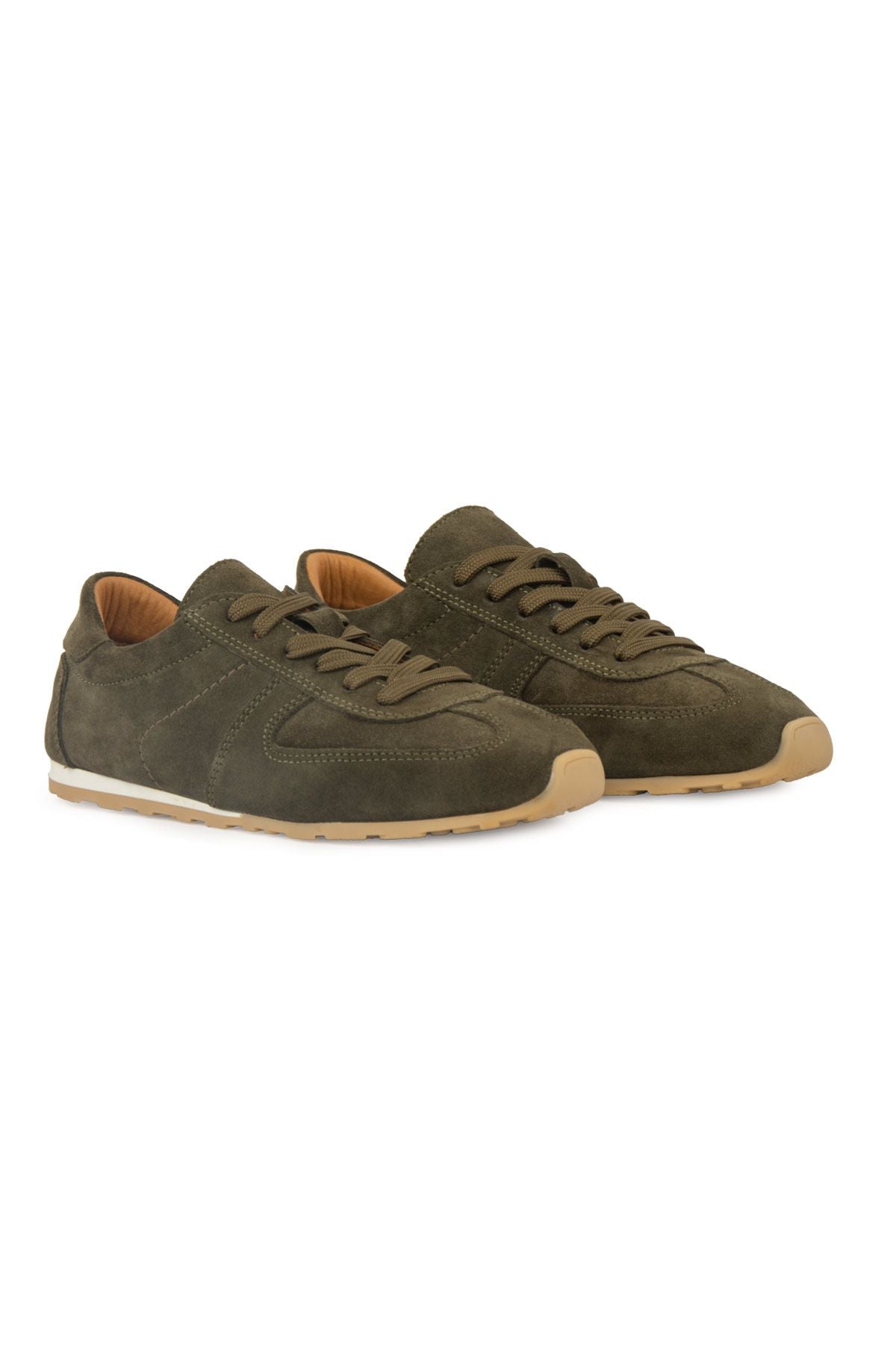 Flex Hakiki Süet Sneaker 600100 Haki