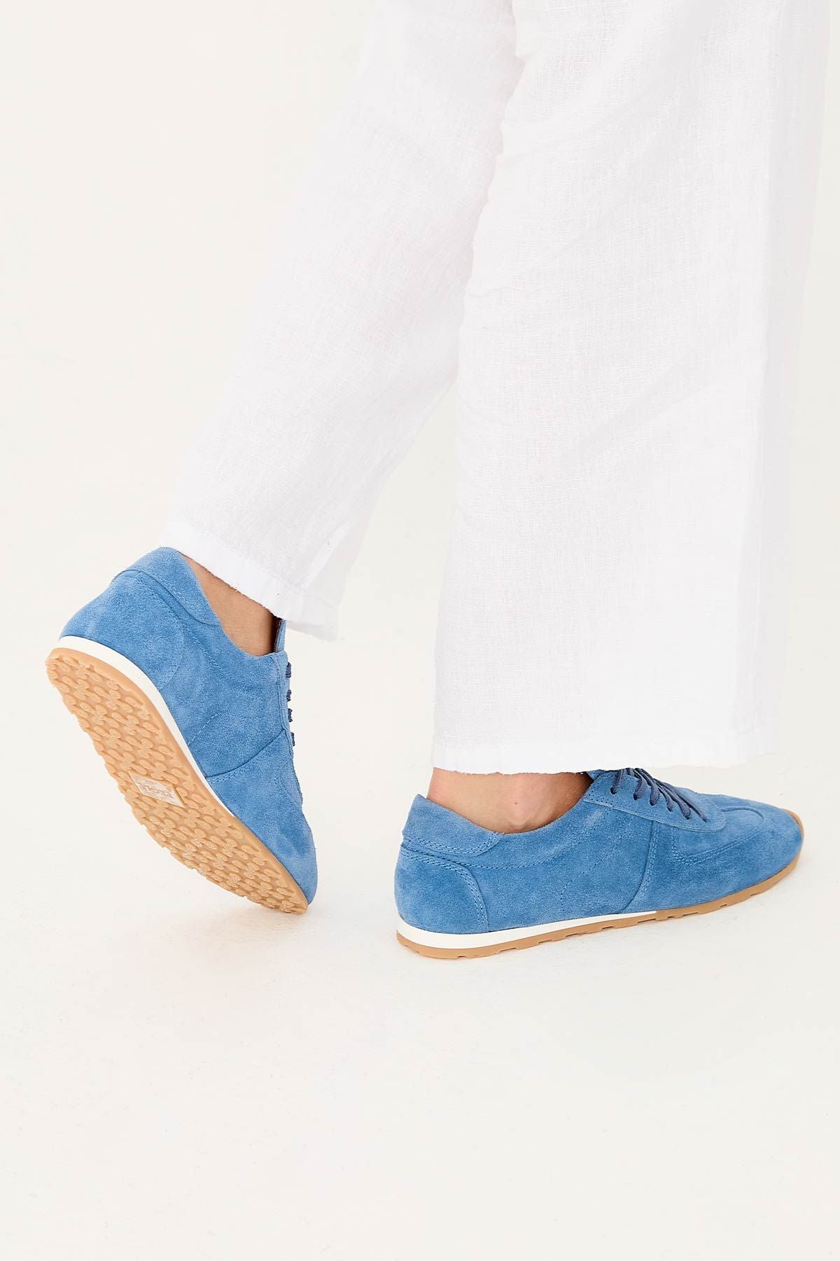 Flex Hakiki Süet Sneaker 600100 Mavi