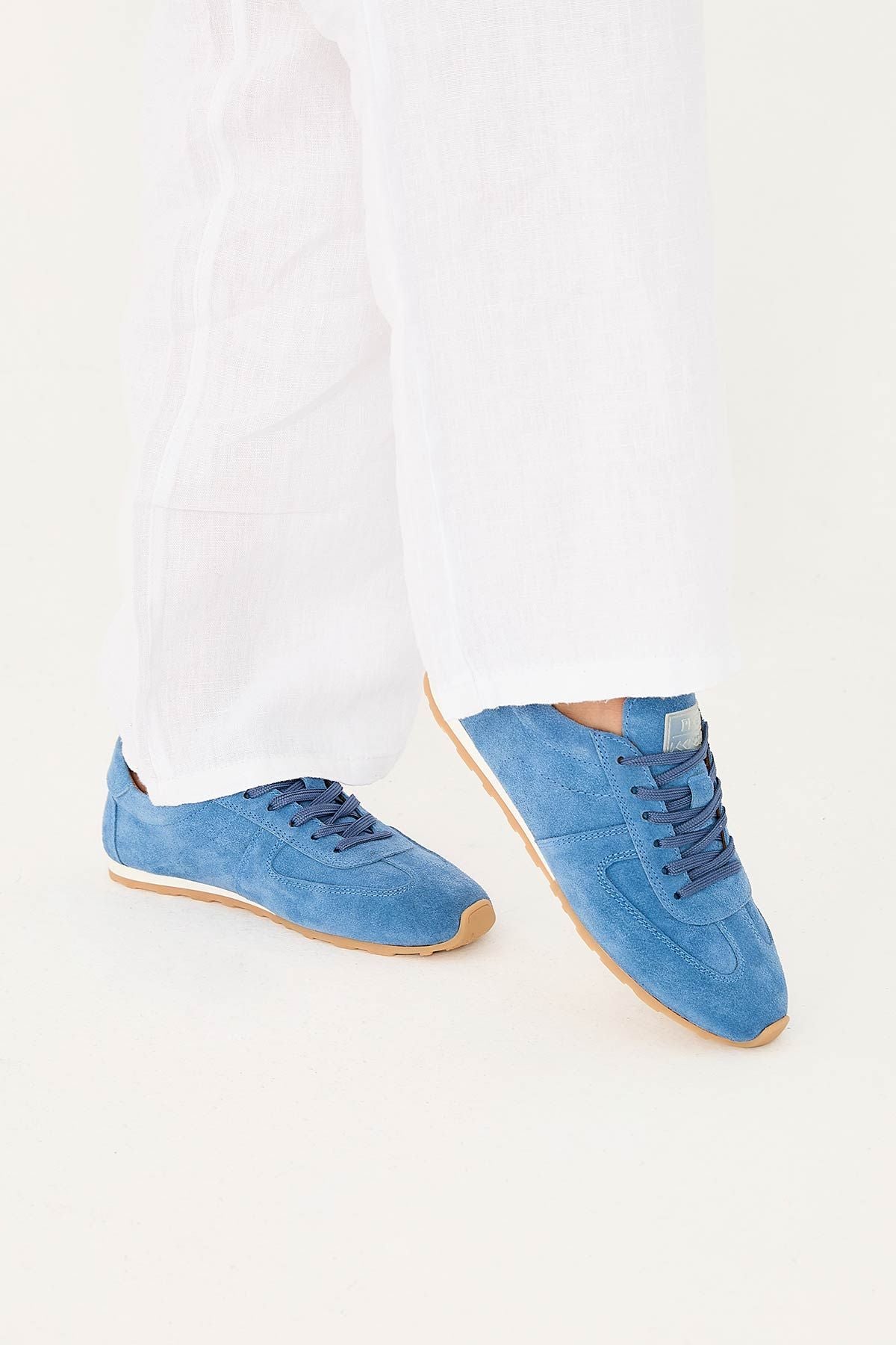 Flex Hakiki Süet Sneaker 600100 Mavi