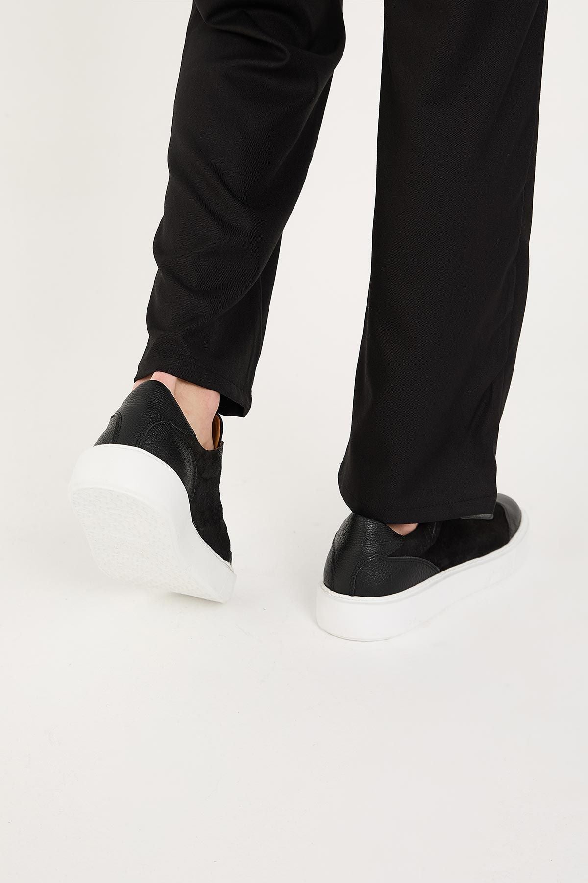 Flow Hakiki Deri Sneaker 500980 Siyah