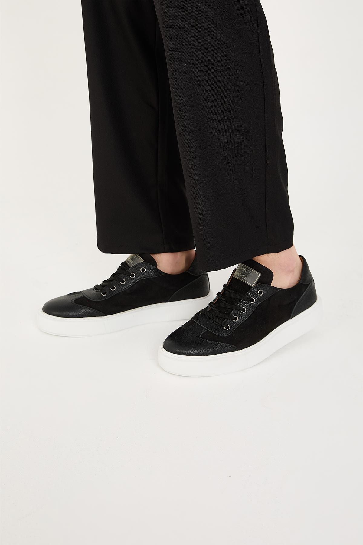 Flow Hakiki Deri Sneaker 500980 Siyah