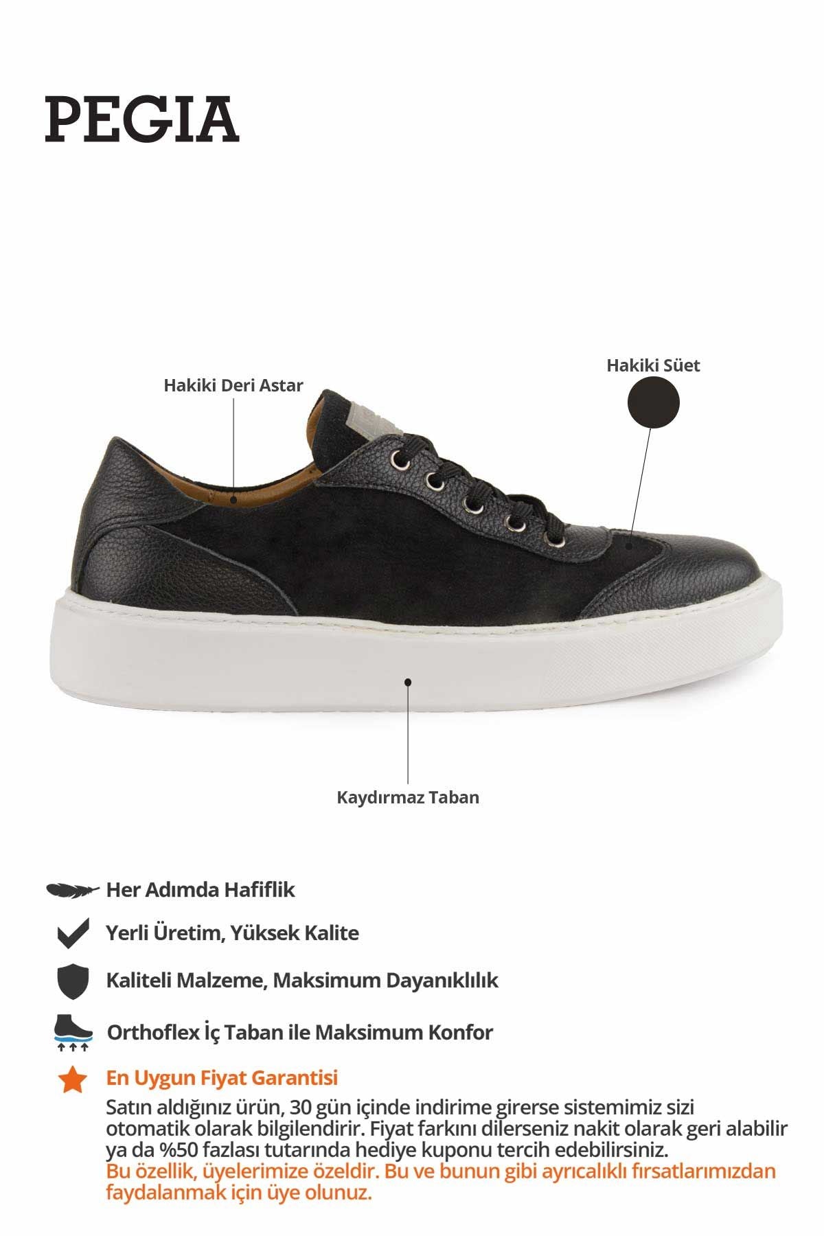 Flow Hakiki Deri Sneaker 500980 Siyah