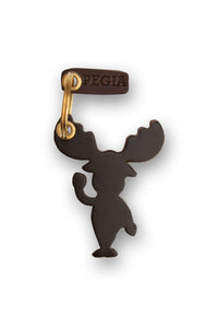 Deer Leather Keychain 25AN17 Brown