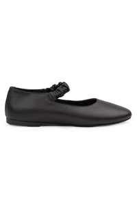Genuine Leather Strap Ballet Flat DG6046 Black